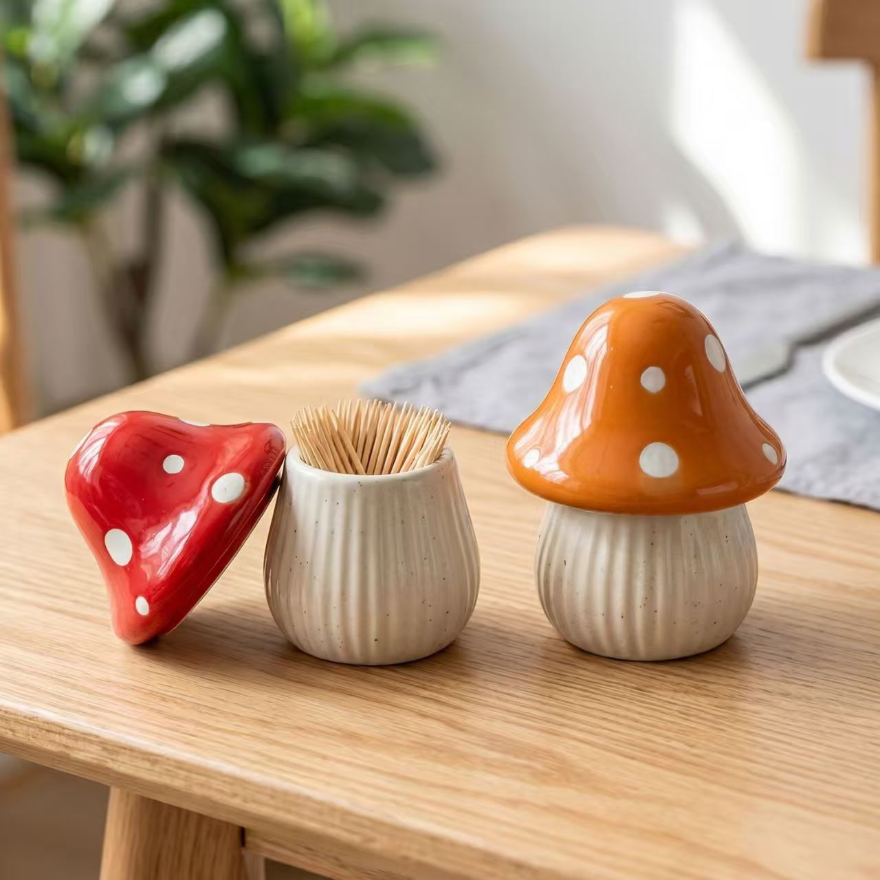 Home Bathroom Organizer - Potes de Cerâmica em Formato de