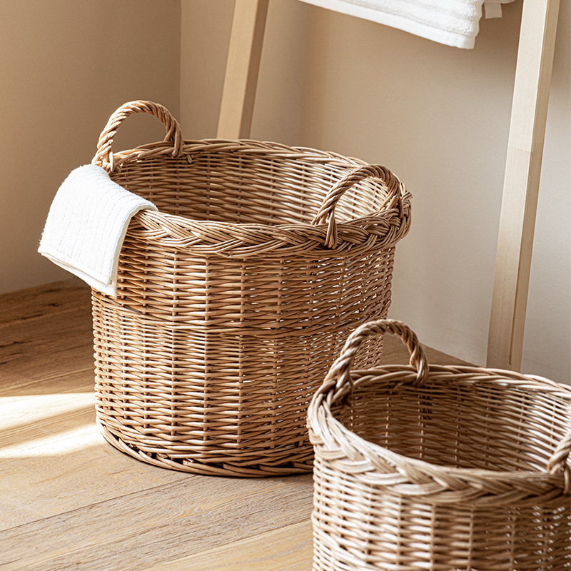 Cesto de Roupa Suja de Rattan  - Home Essentials Bathroom Storage avaliação e preço